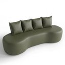 Ver imagem 3 de Sofa 3 Lugares Organico 210 Cm Ibiza Corino Cinza Vazzano
