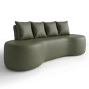 Ver imagem 4 de Sofa 3 Lugares Organico 210 Cm Ibiza Corino Cinza Vazzano