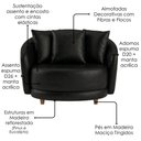 Ver imagem 5 de Poltrona Decorativa Maya Pes Madeira Courino Tcs 724 Moll