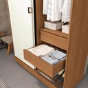 Ver imagem 6 de Guarda-roupa Casal com 2 Gavetas Kappesberg Canela/off White 121cm