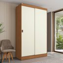 Ver imagem 1 de Guarda-roupa Casal com 2 Gavetas Kappesberg Canela/off White 121cm