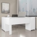 Ver imagem 6 de Conjunto para Escritório com 1 Mesa de Canto e Armário Multiuso 4 Portas com Nicho Branco