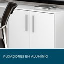 Ver mais imagens de Conjunto para Escritório com 1 Mesa de Canto e Armário Multiuso 4 Portas com Nicho Branco