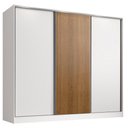 Ver imagem 2 de Guarda Roupa Juvenil 100% Mdf Madesa Kevin 3 Portas de Correr - Branco/branco/rustic