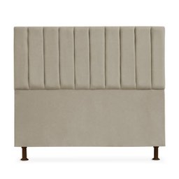 Kit Cabeceira + Calçadeira Baú Cancun King Size 195cm Suede - Renascer Decor:Bege - 2