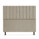 Ver imagem 2 de Kit Cabeceira + Calçadeira Baú Cancun King Size 195cm Suede - Renascer Decor:Bege