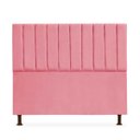 Ver imagem 2 de Kit Cabeceira + Calçadeira Baú Cancun King Size 195cm Suede - Renascer Decor:Rosa