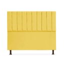 Ver imagem 2 de Kit Cabeceira + Calçadeira Baú Cancun King Size 195cm Suede - Renascer Decor:Amarelo