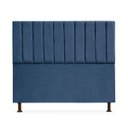 Ver imagem 2 de Kit Cabeceira + Calçadeira Baú Cancun King Size 195cm Suede - Renascer Decor:Azul Marinho