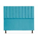 Ver imagem 2 de Kit Cabeceira + Calçadeira Baú Cancun Solteiro 120cm Suede - Renascer Decor:Azul Turquesa