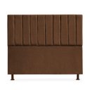 Ver imagem 2 de Kit Cabeceira + Calçadeira Baú Cancun Solteiro 100cm Suede - Renascer Decor:Marrom