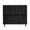 Ver imagem 2 de Kit Cabeceira + Calçadeira Baú Cancun Solteiro 100cm Suede - Renascer Decor:Preta