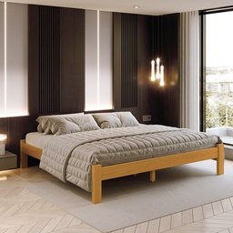 Cama Turca King Size de Madeira Maciça Reforçada Mel - 1