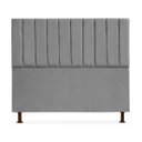 Ver imagem 2 de Kit Cabeceira + Calçadeira Baú Cancun Solteiro 90cm Suede - Renascer Decor:Cinza