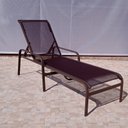 Ver imagem 1 de Espreguiçadeira para Piscina | Área Externa | Varanda - Espreguiçadeira Maresias | Alumínio Marrom C