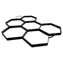 Forma Aço para Carimbar Pisos Massa Imitar Estampar Sextavada 25x25cm - 1