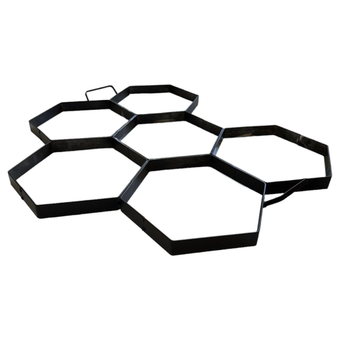 Forma Aço para Carimbar Pisos Massa Imitar Estampar Sextavada 25x25cm