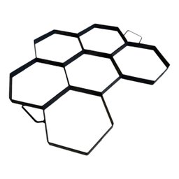 Forma Aço para Carimbar Pisos Massa Imitar Estampar Sextavada 25x25cm - 2