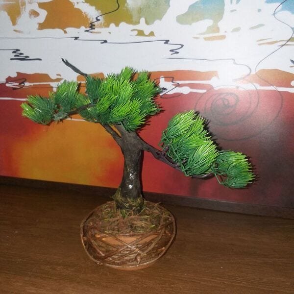 Bonsai Artificial Etéreo Ventania no Vaso Ninho - 4