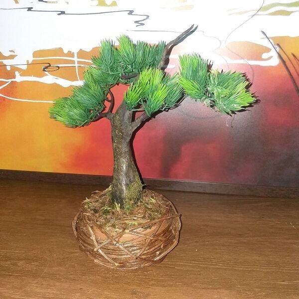 Bonsai Artificial Etéreo Ventania no Vaso Ninho - 2