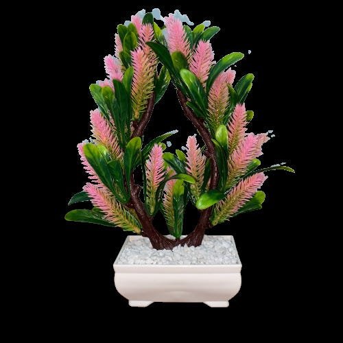 Bonsai Artificial Etéreo Super Nova Pinha Pink Vaso Branco - 2