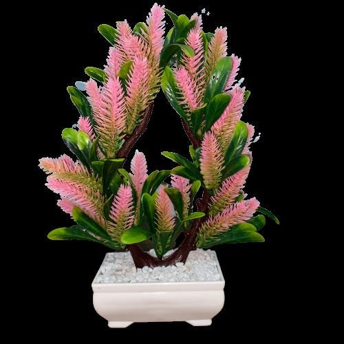 Bonsai Artificial Etéreo Super Nova Pinha Pink Vaso Branco - 6