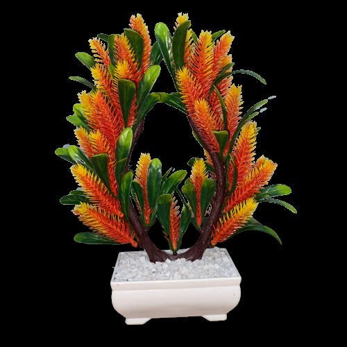 Bonsai Artificial Etéreo Super Nova Pinha Laranja Vaso Bran - 5