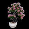 Bonsai Artificial Etéreo Vega Rosa no Vaso Branco - 1