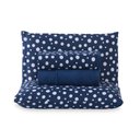 Ver imagem 1 de Jogo de Cama Lençol King Poá 100% Algodão Azul Marinho Estampado Bolinha Toque Macio 4 Peças