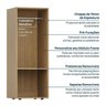 Gaveteiro Modular 45x120 6 Gavetas Frame CabeCasa MadeiraOriginals - 6