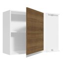Ver imagem 4 de Armário de Cozinha Aéreo de Canto 1 Porta Branco/Rustic Glamy Madesa