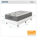 Ver imagem 2 de Cama Box Branca + Colchão Solteiro King Córdoba Molas Ensacadas Duo Face 96x203x70cm - Macio