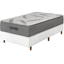 Ver imagem 1 de Cama Box Branca + Colchão Solteiro King Córdoba Molas Ensacadas Duo Face 96x203x70cm - Macio