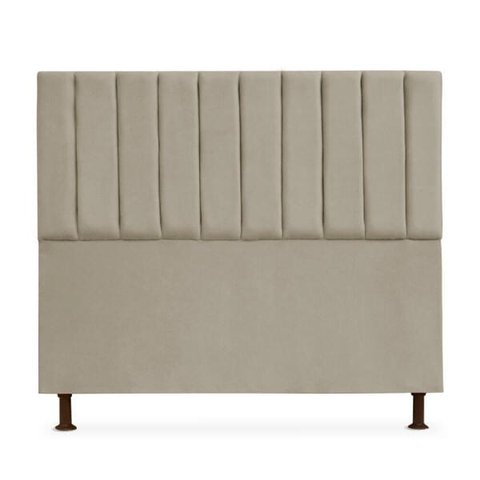 Cabeceira Cancun Para Cama Box Solteiro 100cm Suede - Renascer Decor:Bege