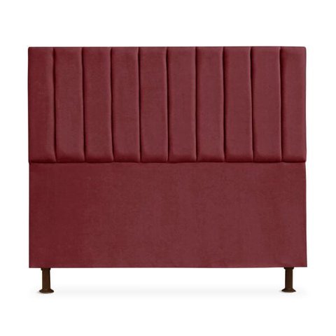 Cabeceira Cancun Para Cama Box Solteiro 100cm Suede - Renascer Decor:Bordo