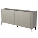 Ver imagem 5 de Buffet para Sala de Jantar 4 Portas 1 Gaveta Pés Industrial Preto Naim I03 Grigio - Lyam