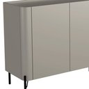 Ver mais imagens de Buffet para Sala de Jantar 4 Portas 1 Gaveta Pés Industrial Preto Naim I03 Grigio - Lyam