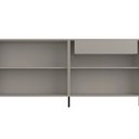 Ver imagem 6 de Buffet para Sala de Jantar 4 Portas 1 Gaveta Pés Industrial Preto Naim I03 Grigio - Lyam
