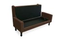 Ver imagem 4 de Kit Cabeceira Mirage + Calçadeira Baú Felix King Size 195cm Suede - Renascer Decor - Marrom