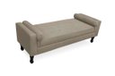 Ver imagem 3 de Kit Cabeceira Mirage + Calçadeira Baú Felix King Size 195cm Suede - Renascer Decor - Bege