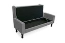 Ver imagem 4 de Kit Cabeceira Mirage + Calçadeira Baú Felix King Size 195cm Suede - Renascer Decor - Cinza