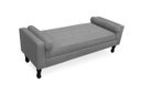Ver imagem 3 de Kit Cabeceira Mirage + Calçadeira Baú Felix King Size 195cm Suede - Renascer Decor - Cinza