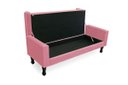 Ver imagem 4 de Kit Cabeceira Mirage + Calçadeira Baú Felix King Size 195cm Suede - Renascer Decor - Rosa