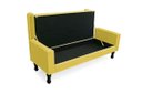 Ver imagem 4 de Kit Cabeceira Mirage + Calçadeira Baú Felix King Size 195cm Suede - Renascer Decor - Amarelo