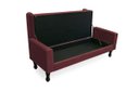 Ver imagem 4 de Kit Cabeceira Mirage + Calçadeira Baú Felix King Size 195cm Suede - Renascer Decor - Bordo