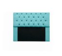 Ver imagem 2 de Kit Cabeceira Mirage + Calçadeira Baú Felix King Size 195cm Suede - Renascer Decor - Azul Turquesa