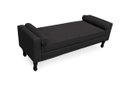 Ver imagem 3 de Kit Cabeceira Mirage + Calçadeira Baú Felix King Size 195cm Suede - Renascer Decor - Preto