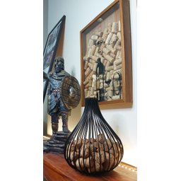 Porta Rolha Vinho Garrafa garrafão Decantado em ferro Tamanho Médio - 1 Porta Rolha Vinho Garrafa garrafão Decantado em ferro Tamanho Médio - 1