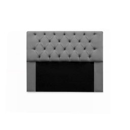 Kit Cabeceira Mirage + Calçadeira Baú Felix Casal 140cm Suede - Renascer Decor - Cinza - 2
