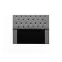 Ver imagem 2 de Kit Cabeceira Mirage + Calçadeira Baú Felix Casal 140cm Suede - Renascer Decor - Cinza